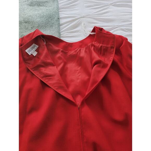 Vintage red shift dress wood animal buttons pls 3X Jessica Howard - Picture 2 of 6